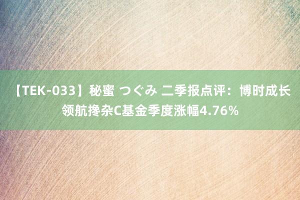 【TEK-033】秘蜜 つぐみ 二季报点评：博时成长领航搀杂C基金季度涨幅4.76%