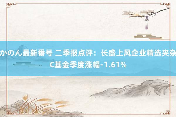 かのん最新番号 二季报点评：长盛上风企业精选夹杂C基金季度涨幅-1.61%