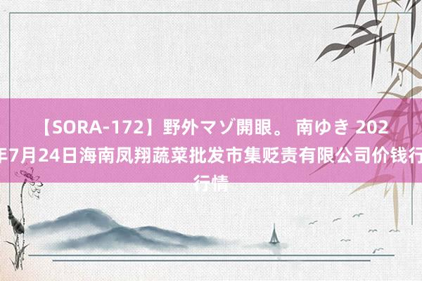 【SORA-172】野外マゾ開眼。 南ゆき 2024年7月24日海南凤翔蔬菜批发市集贬责有限公司价钱行情