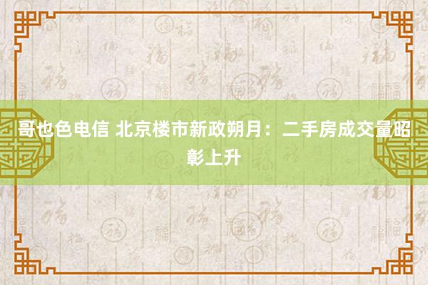 哥也色电信 北京楼市新政朔月：二手房成交量昭彰上升