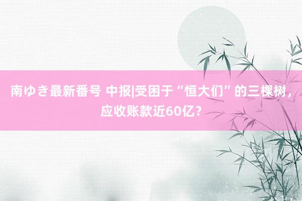 南ゆき最新番号 中报|受困于“恒大们”的三棵树，应收账款近60亿？