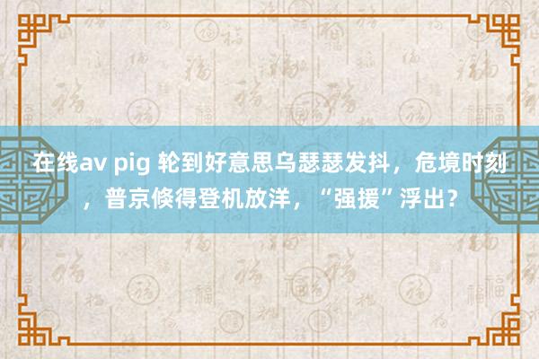 在线av pig 轮到好意思乌瑟瑟发抖，危境时刻，普京倏得登机放洋，“强援”浮出？