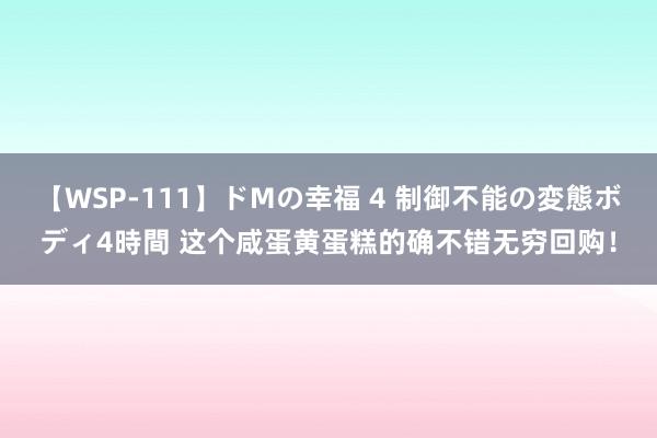 【WSP-111】ドMの幸福 4 制御不能の変態ボディ4時間 这个咸蛋黄蛋糕的确不错无穷回购！