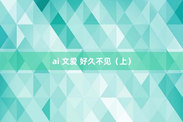 ai 文爱 好久不见（上）