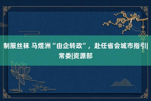 制服丝袜 马煜洲“由企转政”，赴任省会城市指引|常委|资源部